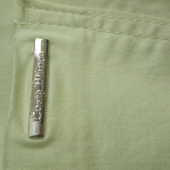Costa Blanca Ladies size 8 yellow 💛 denim style pants with gold dusted buttons - Picture 2 of 7